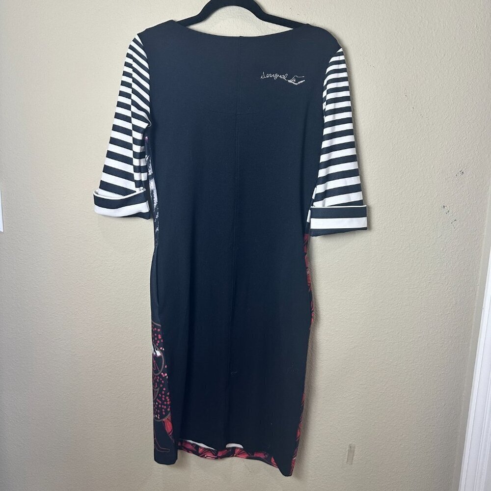 Desigual Rainbow Style 27V2781 Threesome 69 Dress Black and White Size Medium - Picture 7 of 10